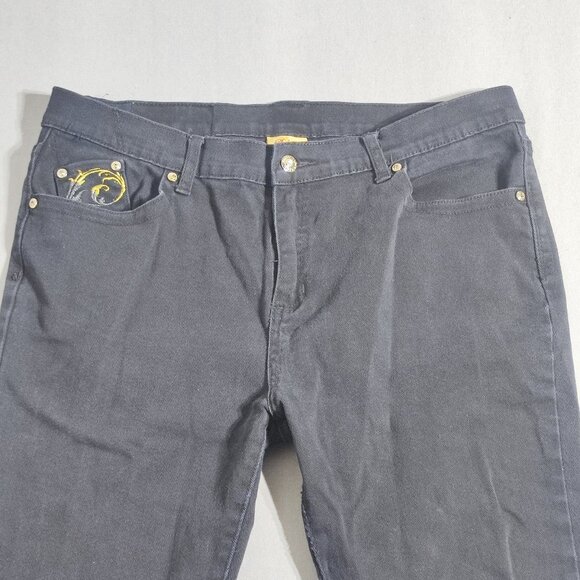 Salvage Premium jeans women's size 25/26 black colour straight ankle crop denim - Picture 2 of 16